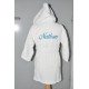 peignoir à  capuche enfant prénom personnalisé brodé rose lettre anglaise