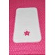 housse matelas à  langer personnalisé  avec  lange/serviette étoiles brodés rose fuschia étoilé