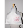 écharpe de baptême enfant papillons personnalisée brodée pour garà§on ou fille (ici violet rose)