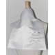 écharpe de baptême enfant papillons personnalisée brodée pour garà§on ou fille (ici violet rose)