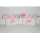Box cadeau Jumeaux Duo de Trousse de toilette enfant ou bébé ou ado étoiles et papillons personnalisée brodée