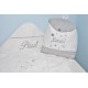 Baby box cadeau naissance:Sac a dos gris enfant étoiles brodé avec cape de bain personnalise au nom