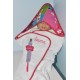 Box cadeau naissance:sortie/cape de bain avec attache-tétine personnalisées brodées au prénom de bébé coffret