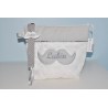 Box cadeau:Trousse de toilette moustache avec attache-tétine/sucette moustache enfant ou bébé personnalisée brodée