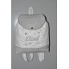 Sac a dos gris enfant étoiles brodé personnalise au nom