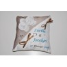 mariage Porte-alliances coussin de mariage personnalisé brodé chocolat strass noeud chocolat