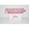 Trousse de toilette enfant ou adulte ou bébé ou ado liberty papillons brodés personnalisée brodée