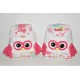 Jumeaux jumelles soeur Duo Sacs Sac à  dos enfant hibou chouette multicolore brodées  personnalisés au prénom