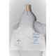 écharpe de baptême bébé ange avec croix 2 couleurspersonnalisée brodée pour garà§on ou fille
