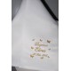 écharpe de baptême bébé papillons personnalisée brodée pour fille ou garà§on (ici or)