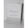 naissance Protège-carnet de santé gris pois personnalisé brodé