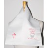 écharpe de baptême bébé colombe avec croix personnalisée brodée garà§on ou fille