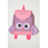 Sac a dos chouette rose/mauve enfant personnalisé brodé pour crèche maternelle balade école sport danse maternelle
