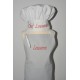 Ensemble Tablier de cuisine avec toque enfant  personnalisé brodé
