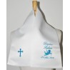 écharpe de baptême bébé ange avec croix personnalisée brodée pour garà§on ou fille